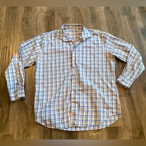 Peter millar shirt men’s XL multicolored plaid button down long sleeve cotton